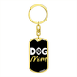 Dog Mom Keychain Stainless Steel or 18k Gold Dog Tag Keyring-Express Your Love Gifts