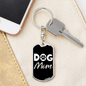 Dog Mom Keychain Stainless Steel or 18k Gold Dog Tag Keyring-Express Your Love Gifts