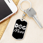 Dog Mom Keychain Stainless Steel or 18k Gold Dog Tag Keyring-Express Your Love Gifts