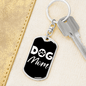 Dog Mom Keychain Stainless Steel or 18k Gold Dog Tag Keyring-Express Your Love Gifts