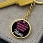 Dog Mom Keyring American Hairless Terrier Mama Circle Keychain Stainless Steel or 18k Gold-Express Your Love Gifts