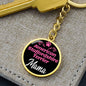 Dog Mom Keyring American Staffordshire Terrier Mama Circle Keychain Stainless Steel or 18k Gold-Express Your Love Gifts