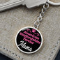 Dog Mom Keyring American Staffordshire Terrier Mama Circle Keychain Stainless Steel or 18k Gold-Express Your Love Gifts