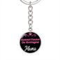 Dog Mom Keyring Basset Fauve De Bretagne Mama Circle Keychain Stainless Steel or 18k Gold-Express Your Love Gifts