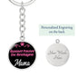 Dog Mom Keyring Basset Fauve De Bretagne Mama Circle Keychain Stainless Steel or 18k Gold-Express Your Love Gifts