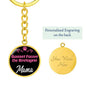 Dog Mom Keyring Basset Fauve De Bretagne Mama Circle Keychain Stainless Steel or 18k Gold-Express Your Love Gifts