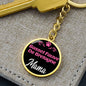 Dog Mom Keyring Basset Fauve De Bretagne Mama Circle Keychain Stainless Steel or 18k Gold-Express Your Love Gifts