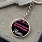 Dog Mom Keyring Basset Fauve De Bretagne Mama Circle Keychain Stainless Steel or 18k Gold-Express Your Love Gifts
