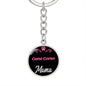 Dog Mom Keyring Cane Corso Mama Circle Keychain Stainless Steel or 18k Gold-Express Your Love Gifts