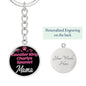Dog Mom Keyring Cavalier King Charles Spaniel Mama Circle Keychain Stainless Steel or 18k Gold-Express Your Love Gifts