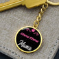 Dog Mom Keyring Chow Chow Mama Circle Keychain Stainless Steel or 18k Gold-Express Your Love Gifts