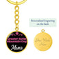 Dog Mom Keyring Greater Swiss Mountain Dog Mama Circle Keychain Stainless Steel or 18k Gold-Express Your Love Gifts