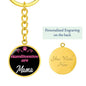 Dog Mom Keyring HamiltonstovAre Mama Circle Keychain Stainless Steel or 18k Gold-Express Your Love Gifts