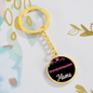 Dog Mom Keyring Kromfohrlander Mama Circle Keychain Stainless Steel or 18k Gold-Express Your Love Gifts