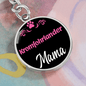Dog Mom Keyring Kromfohrlander Mama Circle Keychain Stainless Steel or 18k Gold-Express Your Love Gifts