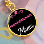 Dog Mom Keyring Kromfohrlander Mama Circle Keychain Stainless Steel or 18k Gold-Express Your Love Gifts