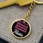 Dog Mom Keyring Miniature American Shepherd Mama Circle Keychain Stainless Steel or 18k Gold-Express Your Love Gifts
