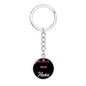 Dog Mom Keyring Plott Mama Circle Keychain Stainless Steel or 18k Gold-Express Your Love Gifts