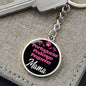 Dog Mom Keyring Portuguese Podengo Pequeno Mama Circle Keychain Stainless Steel or 18k Gold-Express Your Love Gifts
