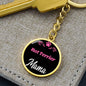 Dog Mom Keyring Rat Terrier Mama Circle Keychain Stainless Steel or 18k Gold-Express Your Love Gifts