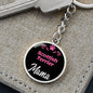Dog Mom Keyring Scottish Terrier Mama Circle Keychain Stainless Steel or 18k Gold-Express Your Love Gifts