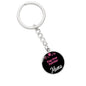 Dog Mom Keyring Toy Fox Terrier Mama Circle Keychain Stainless Steel or 18k Gold-Express Your Love Gifts