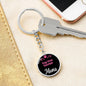 Dog Mom Keyring Toy Fox Terrier Mama Circle Keychain Stainless Steel or 18k Gold-Express Your Love Gifts