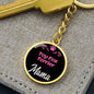 Dog Mom Keyring Toy Fox Terrier Mama Circle Keychain Stainless Steel or 18k Gold-Express Your Love Gifts