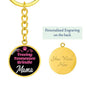 Dog Mom Keyring Treeing Tennessee Brindle Mama Circle Keychain Stainless Steel or 18k Gold-Express Your Love Gifts