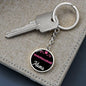 Dog Mom Keyring Xoloitzcuintli Mama Circle Keychain Stainless Steel or 18k Gold-Express Your Love Gifts