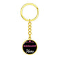 Dog Mom Keyring Xoloitzcuintli Mama Circle Keychain Stainless Steel or 18k Gold-Express Your Love Gifts