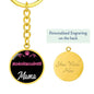 Dog Mom Keyring Xoloitzcuintli Mama Circle Keychain Stainless Steel or 18k Gold-Express Your Love Gifts