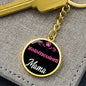 Dog Mom Keyring Xoloitzcuintli Mama Circle Keychain Stainless Steel or 18k Gold-Express Your Love Gifts