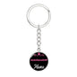 Dog Mom Keyring Xoloitzcuintli Mama Circle Keychain Stainless Steel or 18k Gold-Express Your Love Gifts