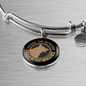 Dog Mom Life Bracelet Stainless Steel or 18k Gold Circle Bangle-Express Your Love Gifts