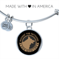 Dog Mom Life Bracelet Stainless Steel or 18k Gold Circle Bangle-Express Your Love Gifts