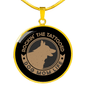 DOG MOM LIFE Circle Necklace Stainless Steel or 18k Gold 18-22"-Express Your Love Gifts