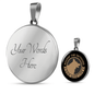 DOG MOM LIFE Circle Necklace Stainless Steel or 18k Gold 18-22"-Express Your Love Gifts