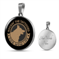 DOG MOM LIFE Circle Necklace Stainless Steel or 18k Gold 18-22"-Express Your Love Gifts
