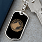 DOG MOM LIFE Keychain Stainless Steel or 18k Gold Dog Tag Keyring-Express Your Love Gifts
