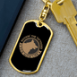 DOG MOM LIFE Keychain Stainless Steel or 18k Gold Dog Tag Keyring-Express Your Love Gifts