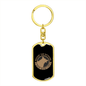 DOG MOM LIFE Keychain Stainless Steel or 18k Gold Dog Tag Keyring-Express Your Love Gifts