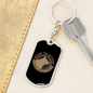 DOG MOM LIFE Keychain Stainless Steel or 18k Gold Dog Tag Keyring-Express Your Love Gifts