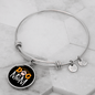 Dog Mom Paw Bracelet Stainless Steel or 18k Gold Circle Bangle-Express Your Love Gifts