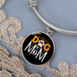Dog Mom Paw Bracelet Stainless Steel or 18k Gold Circle Bangle-Express Your Love Gifts