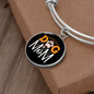Dog Mom Paw Bracelet Stainless Steel or 18k Gold Circle Bangle-Express Your Love Gifts