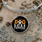 Dog Mom Paw Bracelet Stainless Steel or 18k Gold Circle Bangle-Express Your Love Gifts