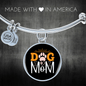 Dog Mom Paw Bracelet Stainless Steel or 18k Gold Circle Bangle-Express Your Love Gifts