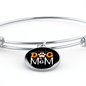 Dog Mom Paw Bracelet Stainless Steel or 18k Gold Circle Bangle-Express Your Love Gifts