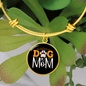 Dog Mom Paw Bracelet Stainless Steel or 18k Gold Circle Bangle-Express Your Love Gifts